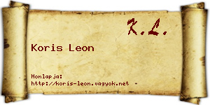 Koris Leon névjegykártya